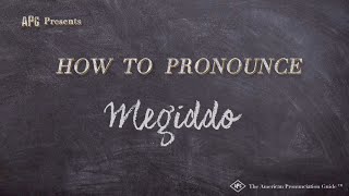 How To Pronounce Megiddo (Real Life Examples!) - Youtube