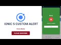 Ionic 5 Custom Alert