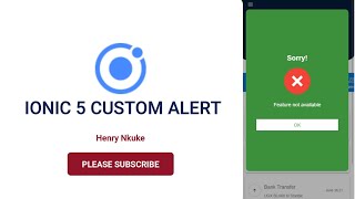 Ionic 5 Custom Alert