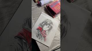 “Mikasa 🖤 Silent but deadly.”....#art,#viral