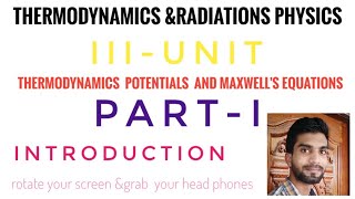 thermodynamic potentials and maxwell's  equations  introduction