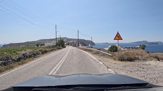Santorini Driving - from Megalochori to Akrotiri and Red Sand Beach