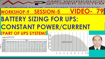 BATTERY SIZING CALCULATION FOR UPS SYSTEM : CONSTANT POWER/CURRENT LOAD.