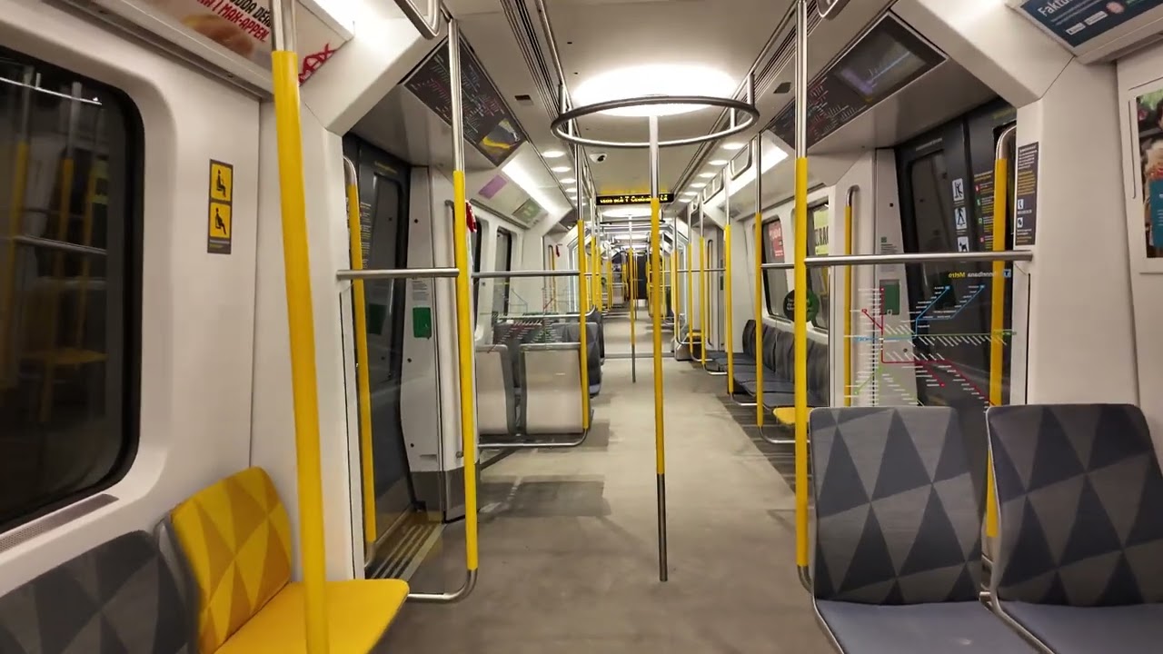 Sweden, Stockholm, subway ride from  Vårberg to Alby