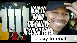 Drawing the galaxy with color pencil (tutorial) - The Artist's Channel