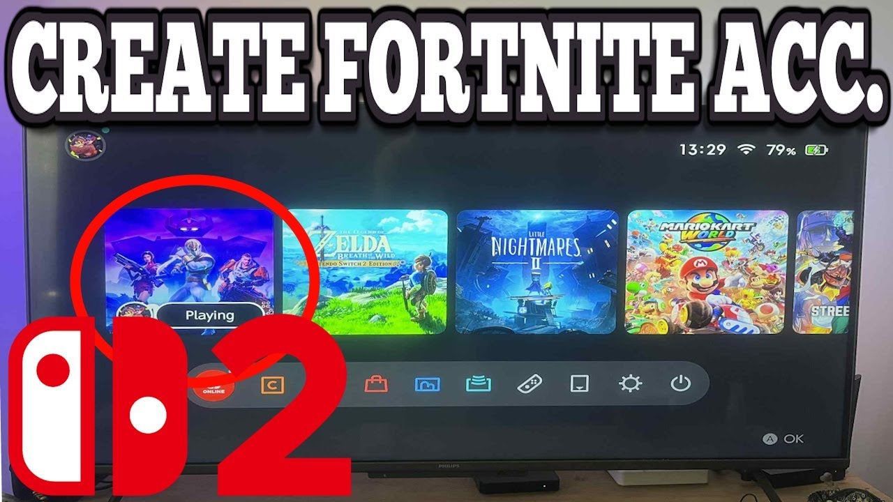 How To Create New Fortnite Account On Nintendo Switch 2 - YouTube