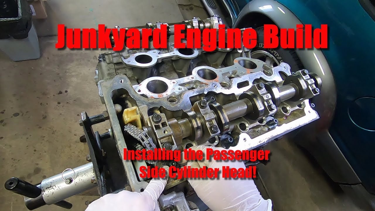 Junkyard Engine Build Installing the Passenger Side Cylinder Head