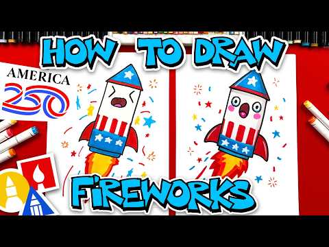 How To Draw Fireworks For The 4th Of July