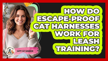 How Do Escape-proof Cat Harnesses Work For Leash Training? - Happy Cat Handbook