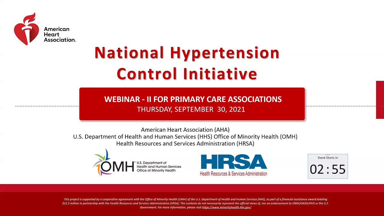 National Hypertension Control Initiative (NCHI) Primary Care Associations Webinar 2