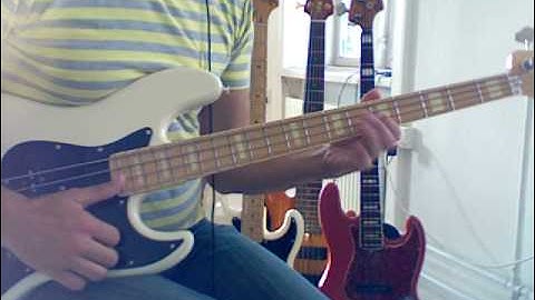 L123 Slap bass with cross-string hammerons