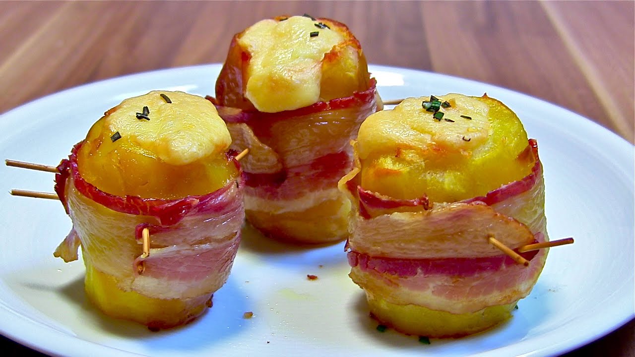 Ofenkartoffeln mit Bacon und Käse-Rosmarinkartoffeln-Backofenkartoffeln ...