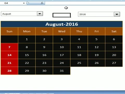 HOW TO CREATE DYNAMIC CALENDAR IN EXCEL