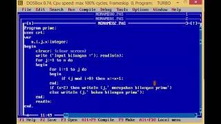 Free Pascal Tutorial -  Pemilihan (Bilangan Prima)