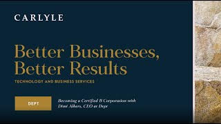 Becoming a Certified B Corporation with Dimi Albers, CEO at Dept | Better Businesses, Better Results