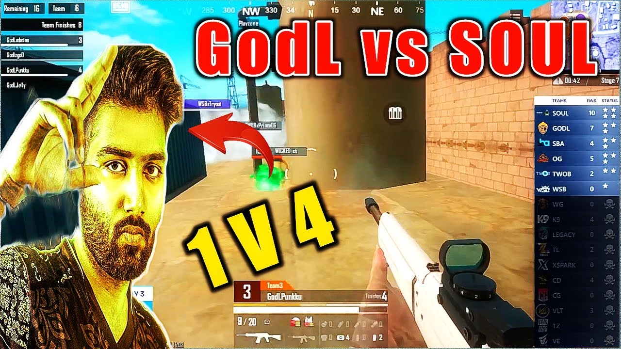 Punk 1v4 🔥 IQOO Soul 🚀 vs Godlike 💛 14 kills WWCD 🔥 - YouTube