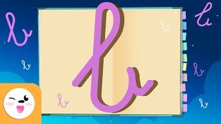 Letter B: cursive script - The alphabet for kids
