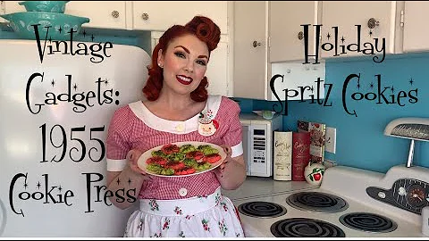 Vintage Holiday Spritz Cookies Using a 1955 Cookie Press