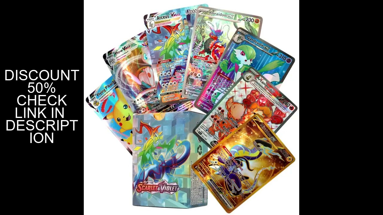 New Holographic Pokemon Cards Scarlet Violet 80Vmax 20EX English Letter Pokemon trading card Kids Gi
