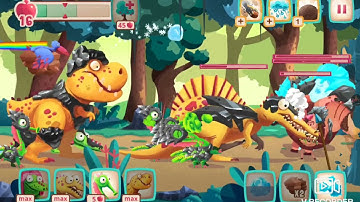 Dino Bash last levels 150 with infinity spittys but without infinite apples