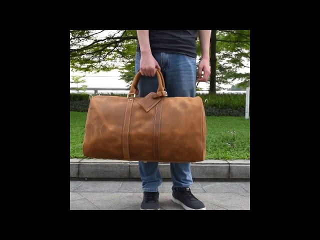 Carry on Garment Duffle Bag, Vegan Leather Weekend Bag with Shoes Comp –  LISABAG
