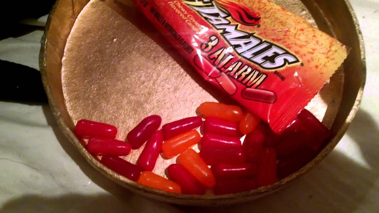 let's try three alarm hot tamales candy YouTube