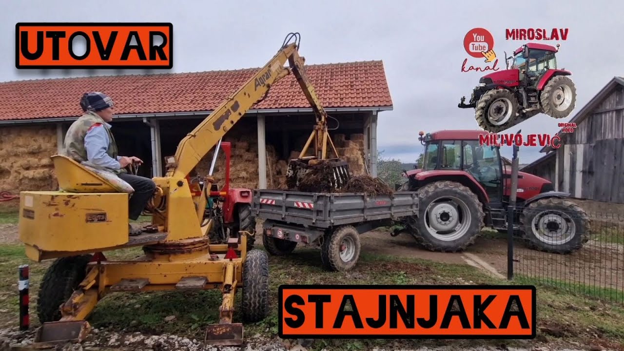 Utovar stajnjaka sa grajferom Kruger L213