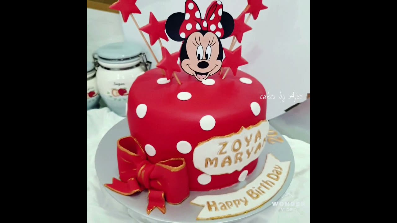 Mickey Mouse theme Cake| Red Color theme Cake