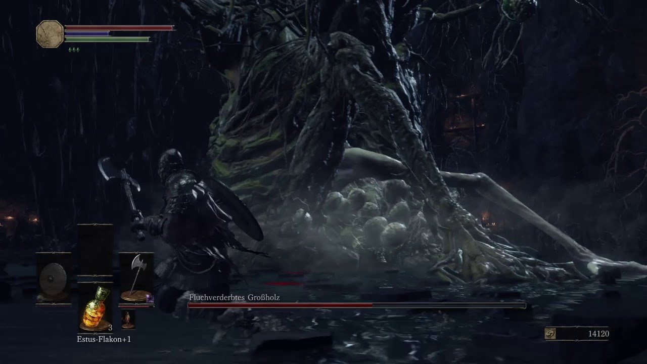 Cursed Rotten Greatsword Dark Souls 3 - Curse-Rotten Greatwood Boss - YouTube