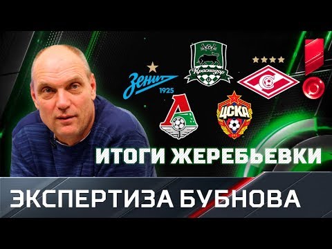 Бубнов – о жеребьевке ЦСКА, «Локо», «Спартака», «Зенита» и «Краснодара»