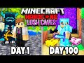 I Survived 100 Days in a LUSH CAVES ONLY World in HARDCORE Minecraft 1.17...