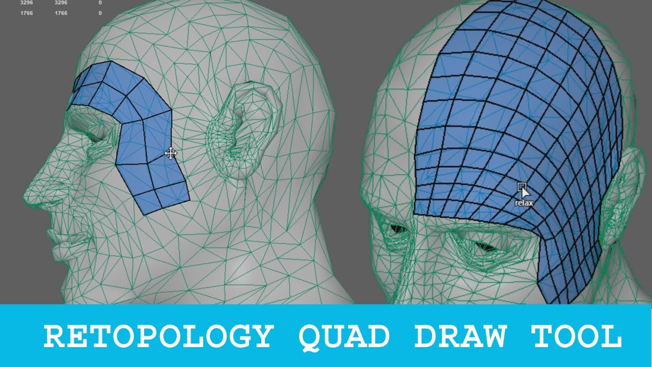 quad draw maya zbrush