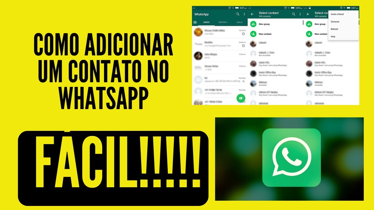 como adicionar um contato no whatsapp - como adicionar um novo contato ...