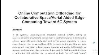 Online Computation Offloading for Collaborative Space Aerial Aided Edge Computing Toward 6G System