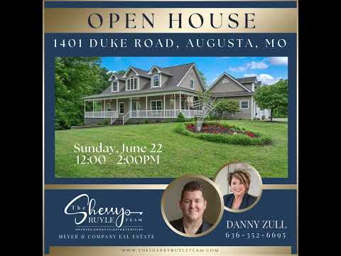 1401 DUKE ROAD, Augusta, MO home video tour