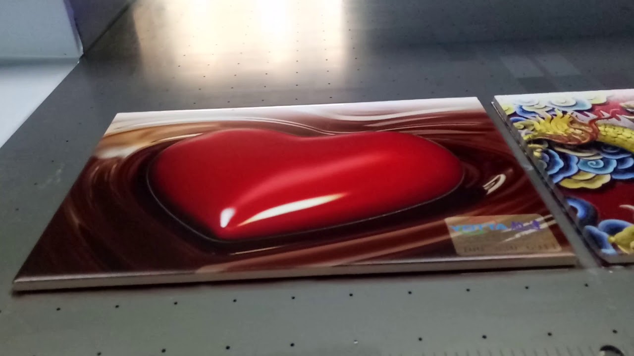 3d ceramic embossing effect UV led flatbed printer high quality - YouTube