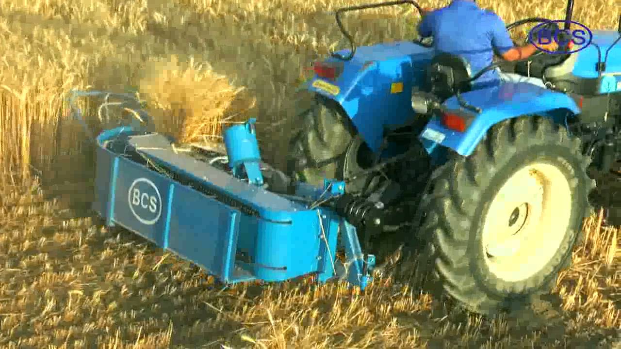 BCS Tractor Mounted Reaper Binder YouTube