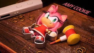 คุกกี้ Amy Rose ในเครื่องตัดคุกกี้ ถ้าพอดีก็นั่ง! [โซนิค]