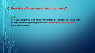 12 Versa sd-wan interview questions and answers series.