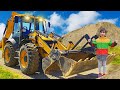 A Story for Children about a large JCB Excavator and a toy JCB 4CX RC backhoe loader Jamara