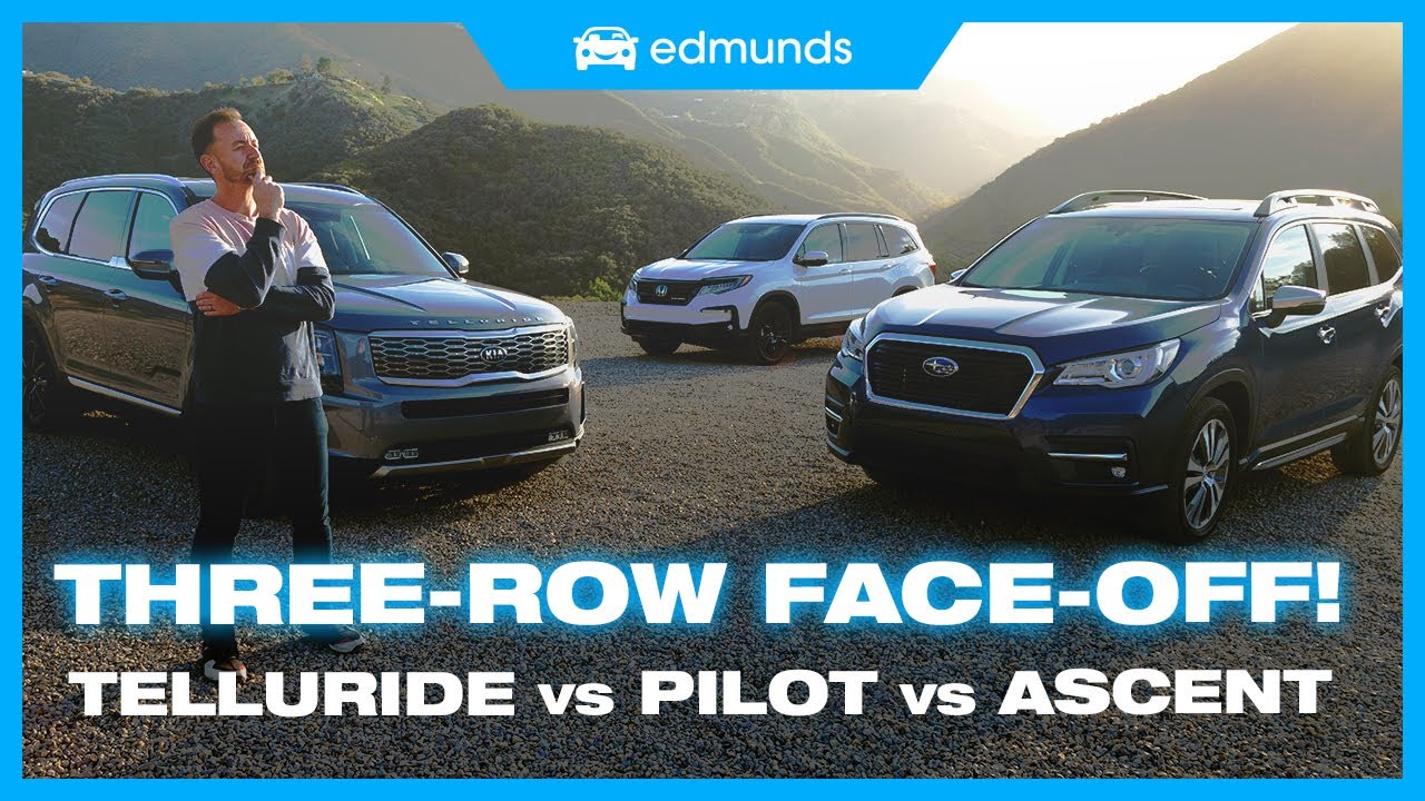 Kia Telluride vs. Honda Pilot vs. Subaru Ascent | Midsize Family SUV Comparison Test
