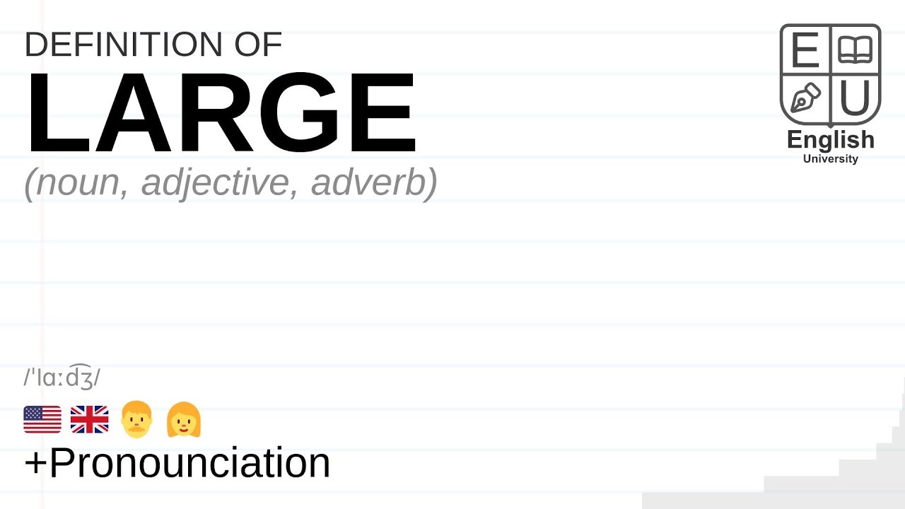 LARGE meaning, definition & pronunciation | What is LARGE? | How to say LARGE