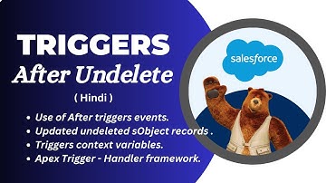 7: After Undelete Triggers (Hindi) | Update Undeleted sObject Records Using After Undelete Triggers