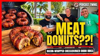 Bacon-Wrapped Cheeseburger Onion Rings | Big Green Egg BBQ