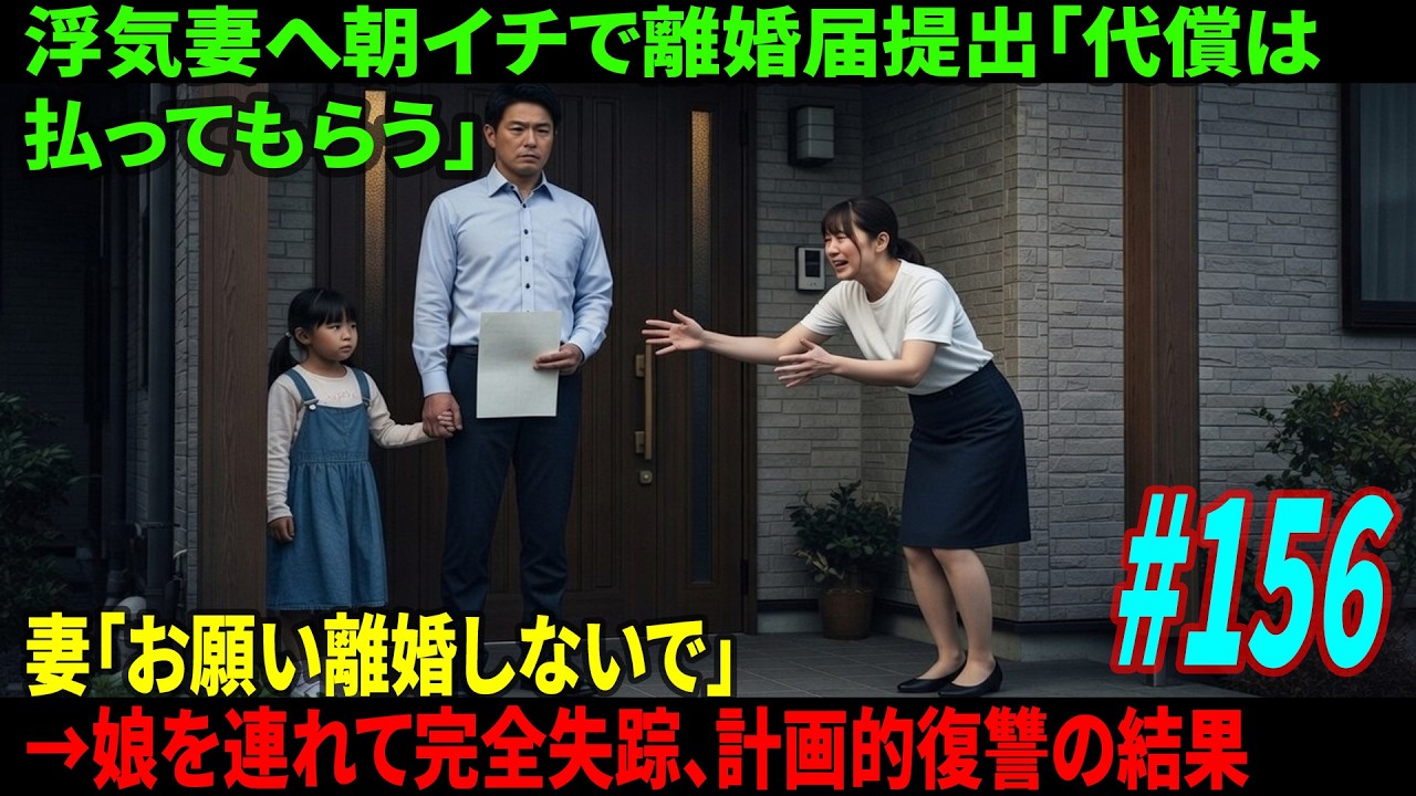 不倫妻に出勤直前で離婚届を突きつけた俺「全て償わせる」妻「離婚だけはやめて…」→娘と共に姿を消し徹底制裁した結末