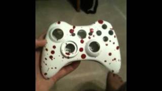Custom Xbox Controller Red Blood Splatter