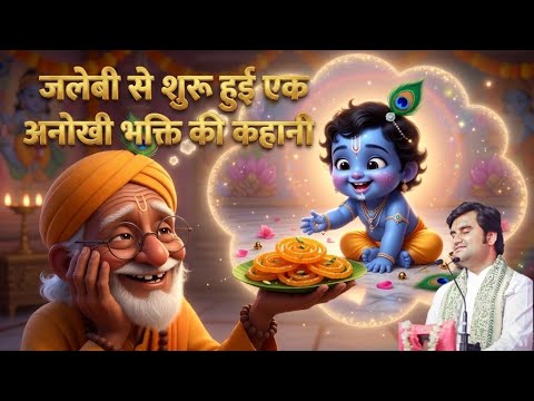 “जलेबी से शुरू हुई एक अनोखी भक्ति की कहानी”| thakur ji ki madhur lila | indreshji maharaj katha 🙏