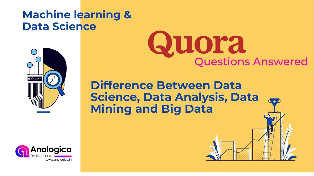 Difference Between Data Science, Analysis, Big Data And Data mining