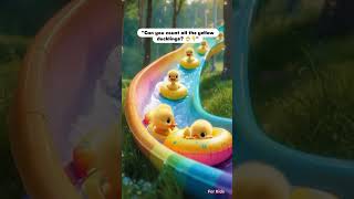 🌈 Rainbow Duckie Slide Adventure! ✨ Toddler Learning &amp; Fun  #shortsfeed #shorts #kidslearning #kids