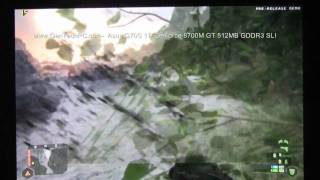 Asus G70S GeForce 8700M GT GDDR3 SLI Crysis demo (720p video)